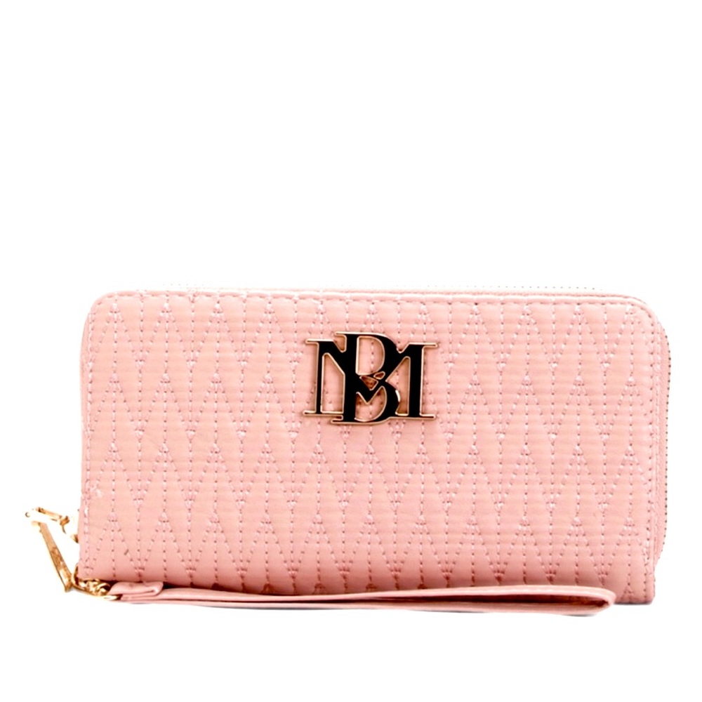 Badgley Mischka Quilted Zip Around Wallet/Wristlet
